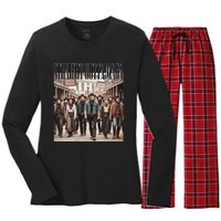 Straight Outta Maga Funny Gift Women's Long Sleeve Flannel Pajama Set 