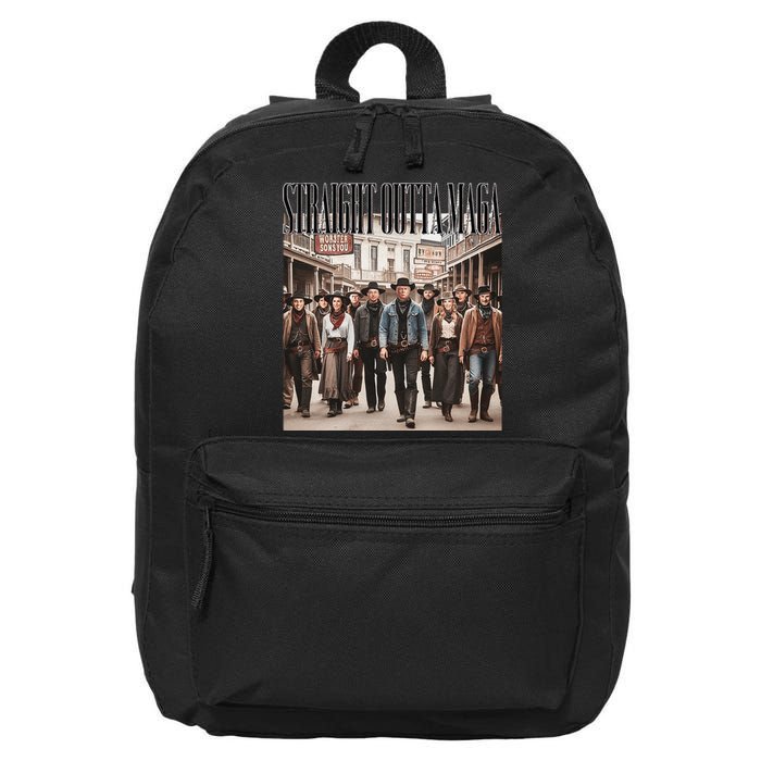 Straight Outta Maga Funny Gift 16 in Basic Backpack