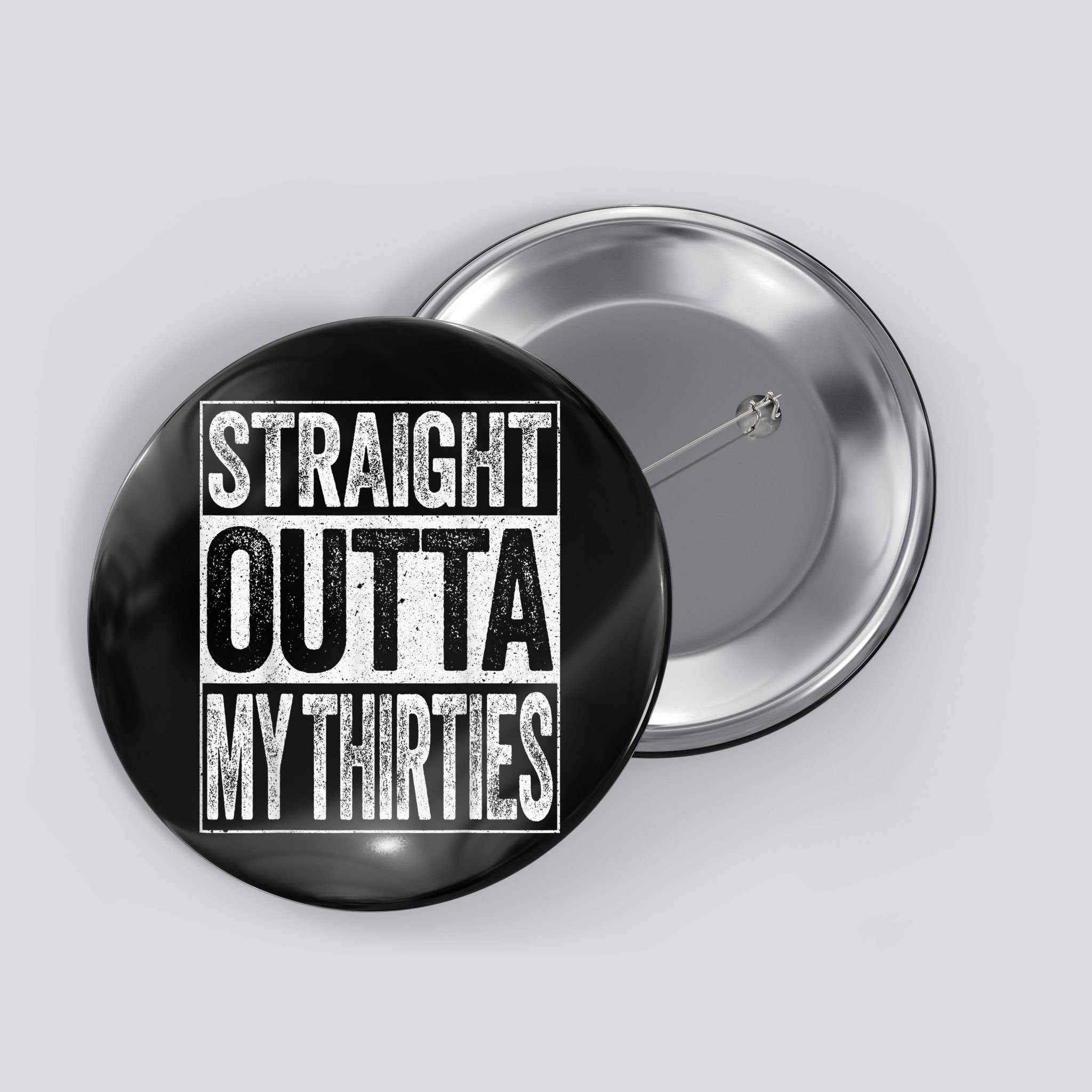 Straight Outta My Thirties Funny 40th Birthday Shirt shirt Button