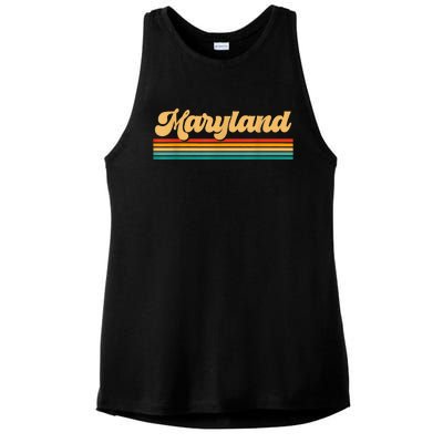 State Of Maryland Ladies PosiCharge Tri-Blend Wicking Tank