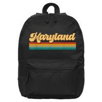 State Of Maryland 16 in Basic Backpack