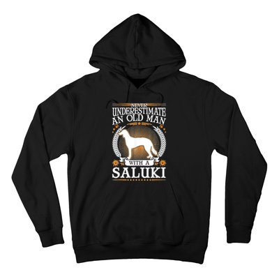 Saluki Old Man Persian Greyhound Saluki Hoodie