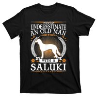 Saluki Old Man Persian Greyhound Saluki T-Shirt