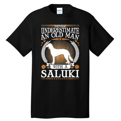 Saluki Old Man Persian Greyhound Saluki Tall T-Shirt