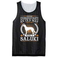 Saluki Old Man Persian Greyhound Saluki Mesh Reversible Basketball Jersey Tank