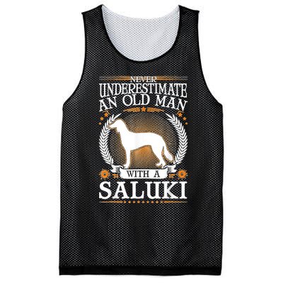 Saluki Old Man Persian Greyhound Saluki Mesh Reversible Basketball Jersey Tank