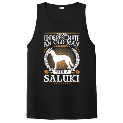 Saluki Old Man Persian Greyhound Saluki PosiCharge Competitor Tank