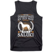 Saluki Old Man Persian Greyhound Saluki Tank Top