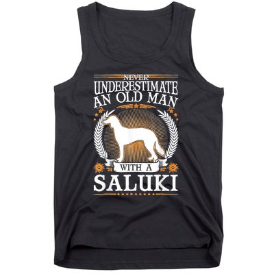 Saluki Old Man Persian Greyhound Saluki Tank Top