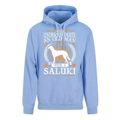 Saluki Old Man Persian Greyhound Saluki Unisex Surf Hoodie