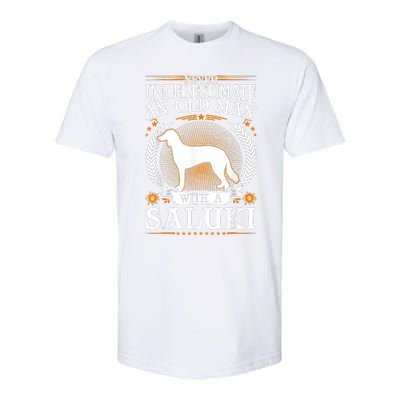 Saluki Old Man Persian Greyhound Saluki Softstyle CVC T-Shirt