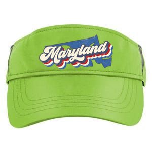 State Of Maryland Retro Logo Adult Drive Performance Visor