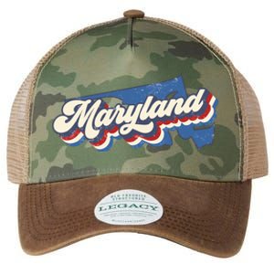 State Of Maryland Retro Logo Legacy Tie Dye Trucker Hat