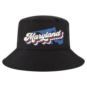 State Of Maryland Retro Logo Cool Comfort Performance Bucket Hat