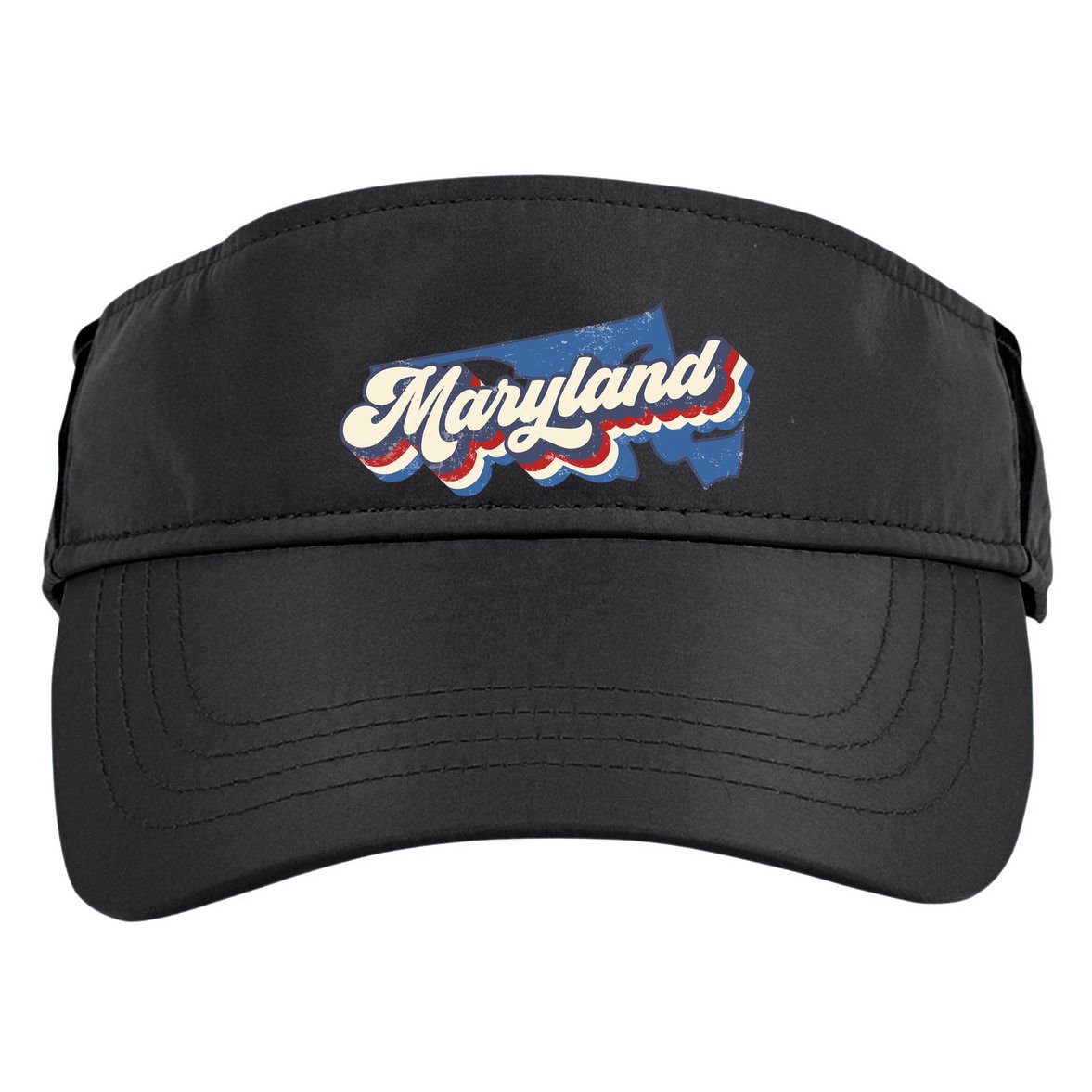 State Of Maryland Retro Logo Adult Drive Performance Visor
