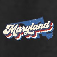 State Of Maryland Retro Logo Adult Drive Performance Visor