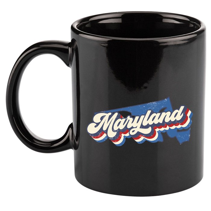 State Of Maryland Retro Logo 11oz C Handle Ceramic Mug