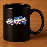 State Of Maryland Retro Logo 11oz C Handle Ceramic Mug