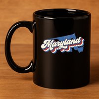State Of Maryland Retro Logo 11oz C Handle Ceramic Mug