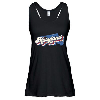 State Of Maryland Retro Logo Ladies Essential Flowy Tank