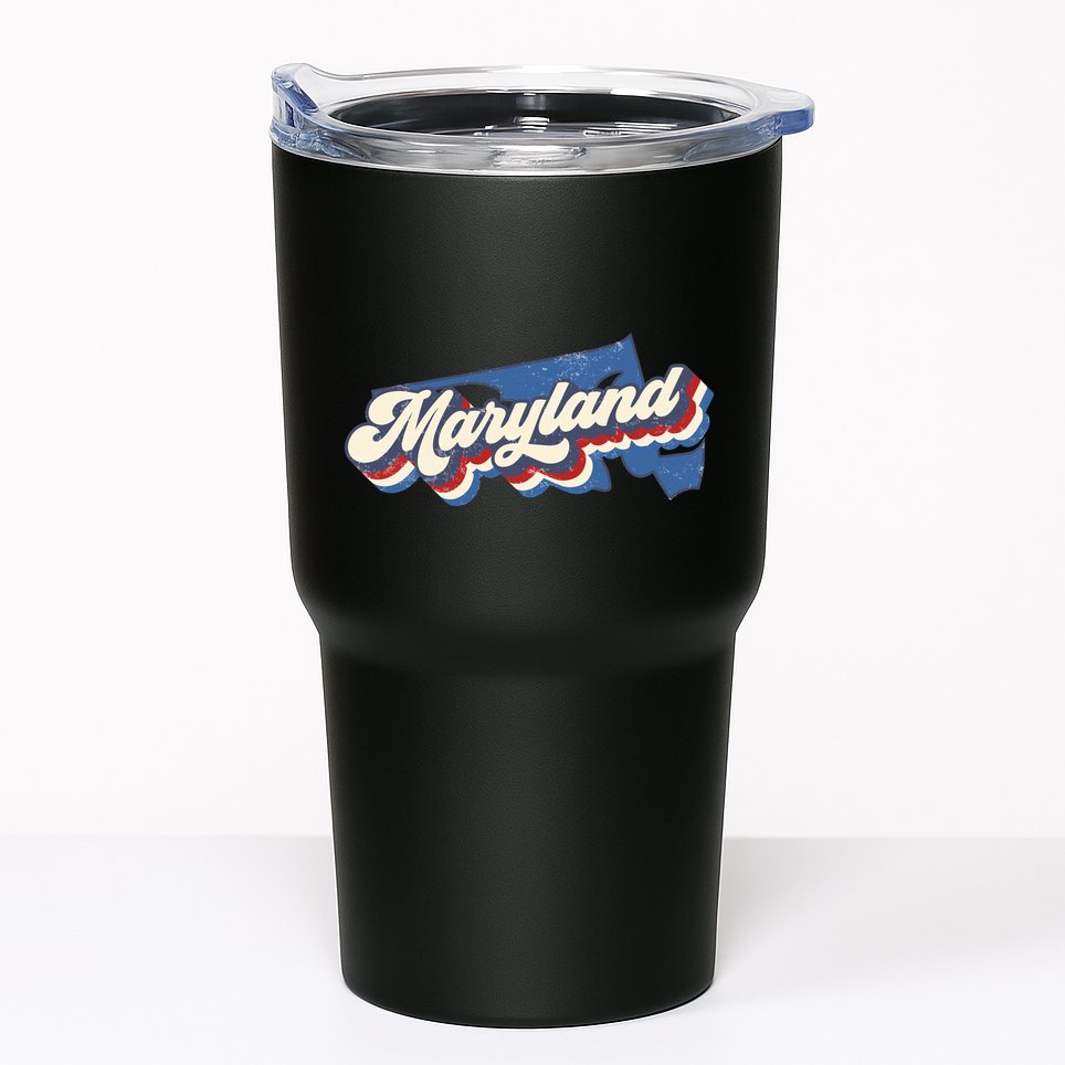 State Of Maryland Retro Logo Tumbler