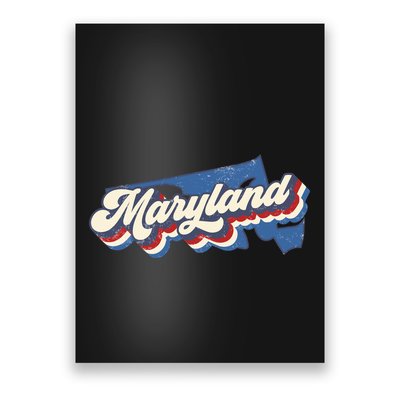 State Of Maryland Retro Logo Poster