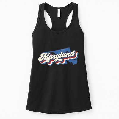 State Of Maryland Retro Logo Womens Tank Top