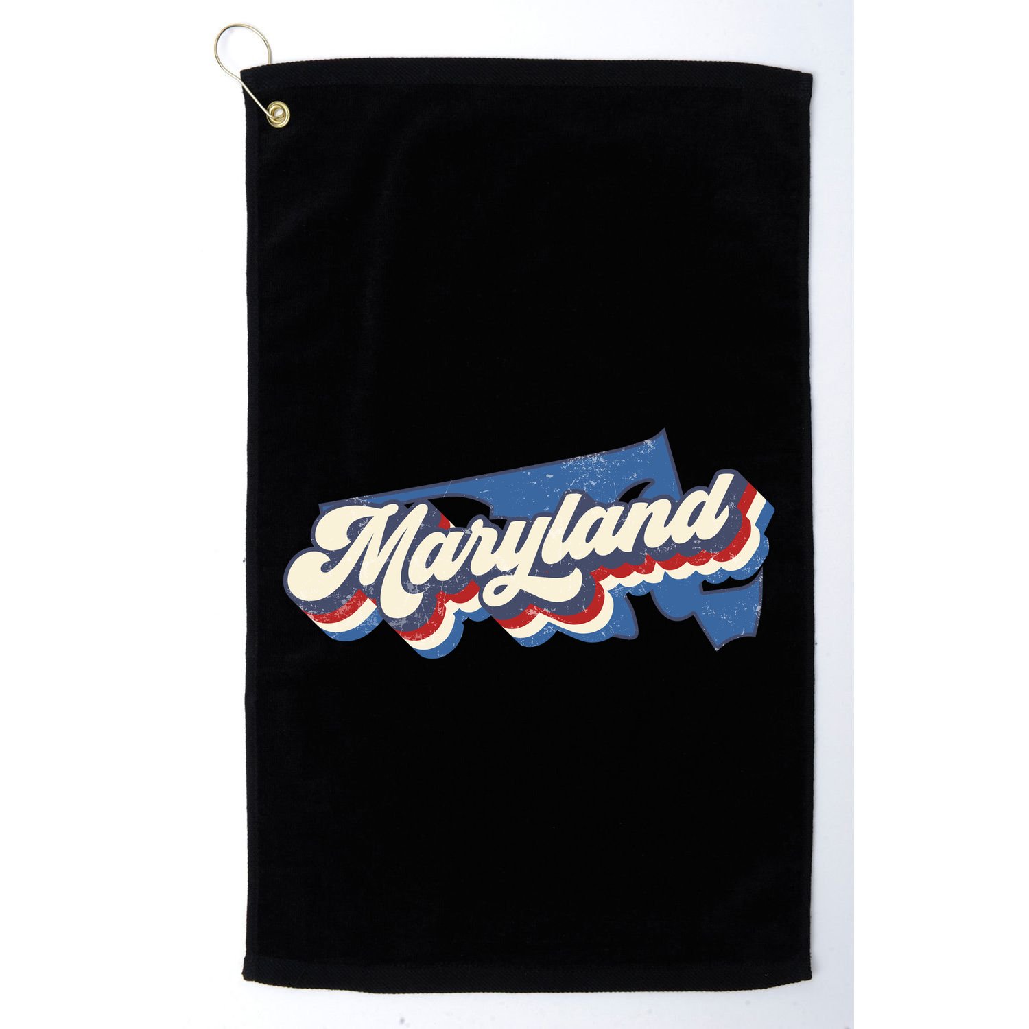 State Of Maryland Retro Logo Golf Towel