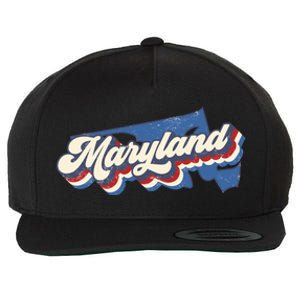 State Of Maryland Retro Logo Wool Snapback Cap