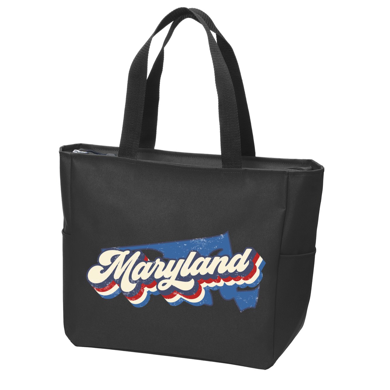 State Of Maryland Retro Logo Zip Tote Bag