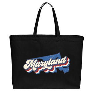 State Of Maryland Retro Logo Cotton Canvas Jumbo Tote