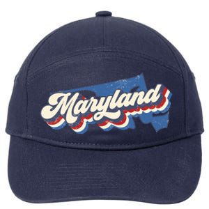 State Of Maryland Retro Logo 7-Panel Snapback Hat