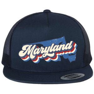 State Of Maryland Retro Logo Flat Bill Trucker Hat