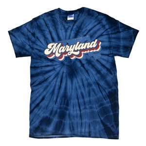 State Of Maryland Retro Logo Tie-Dye T-Shirt