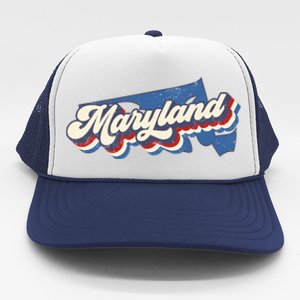 State Of Maryland Retro Logo Trucker Hat