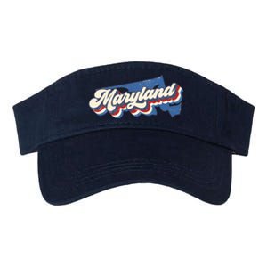 State Of Maryland Retro Logo Valucap Bio-Washed Visor