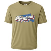 State Of Maryland Retro Logo Cooling Performance Crew T-Shirt