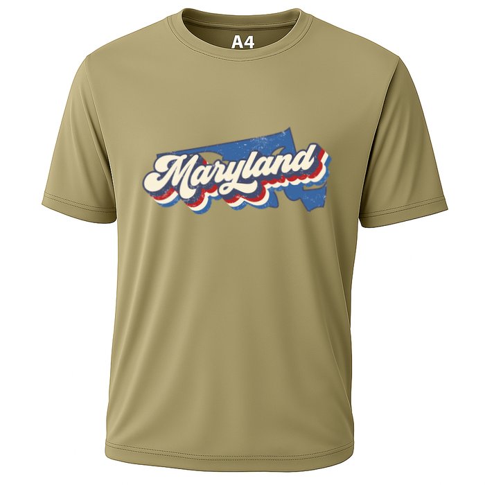 State Of Maryland Retro Logo Cooling Performance Crew T-Shirt