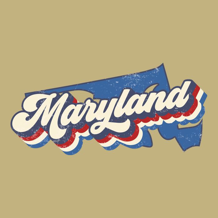 State Of Maryland Retro Logo Cooling Performance Crew T-Shirt