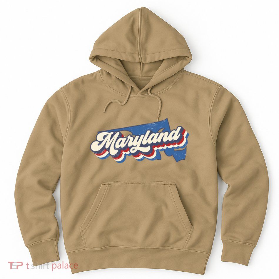 State Of Maryland Retro Logo Hoodie