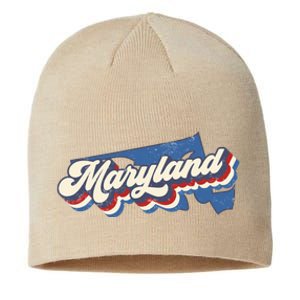 State Of Maryland Retro Logo Sustainable Beanie