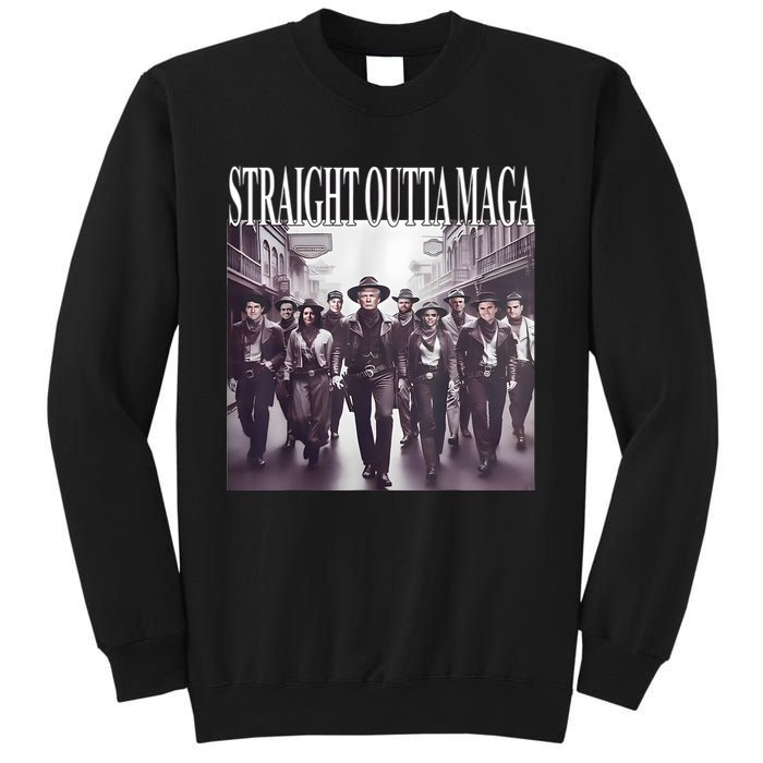 Straight Outta Maga Funny Trump 2024 Funny Sweatshirt