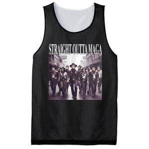 Straight Outta Maga Funny Trump 2024 Funny Mesh Reversible Basketball Jersey Tank