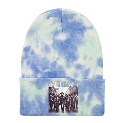 Straight Outta Maga Funny Trump 2024 Funny Tie Dye 12in Knit Beanie