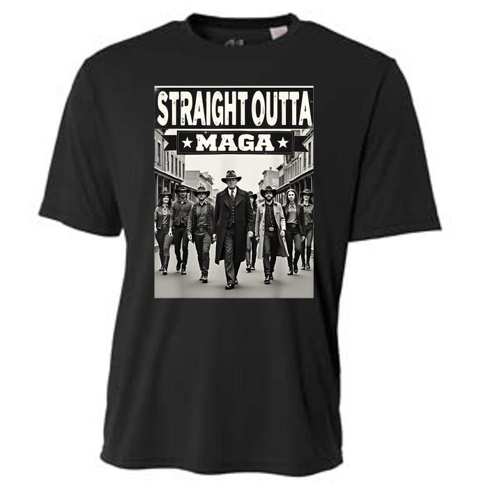 Straight Outta Maga Funny Trump 2024 Funny Cooling Performance Crew T-Shirt