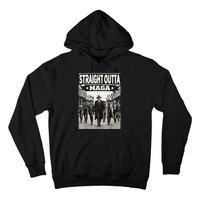 Straight Outta Maga Funny Trump 2024 Funny Hoodie