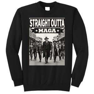 Straight Outta Maga Funny Trump 2024 Funny Sweatshirt