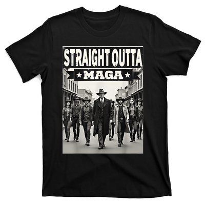 Straight Outta Maga Funny Trump 2024 Funny T-Shirt