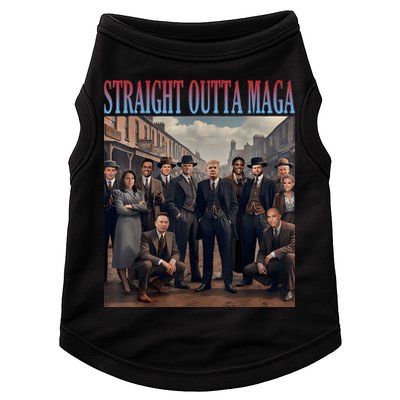 Straight Outta Maga Funny Trump 2024 Funny Doggie Tank