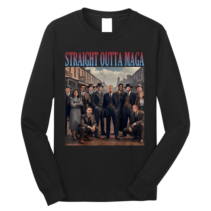 Straight Outta Maga Funny Trump 2024 Funny Long Sleeve Shirt